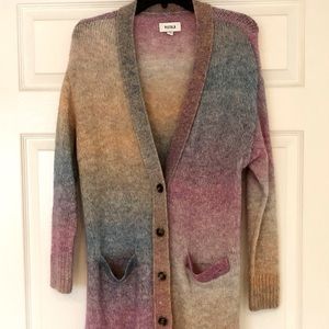 Oversized multicolored cardigan